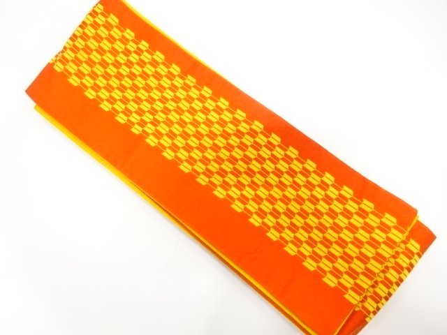 JAPANESE HANHABA OBI / REVERSIBLE / WOVEN ARROW FEATHER
